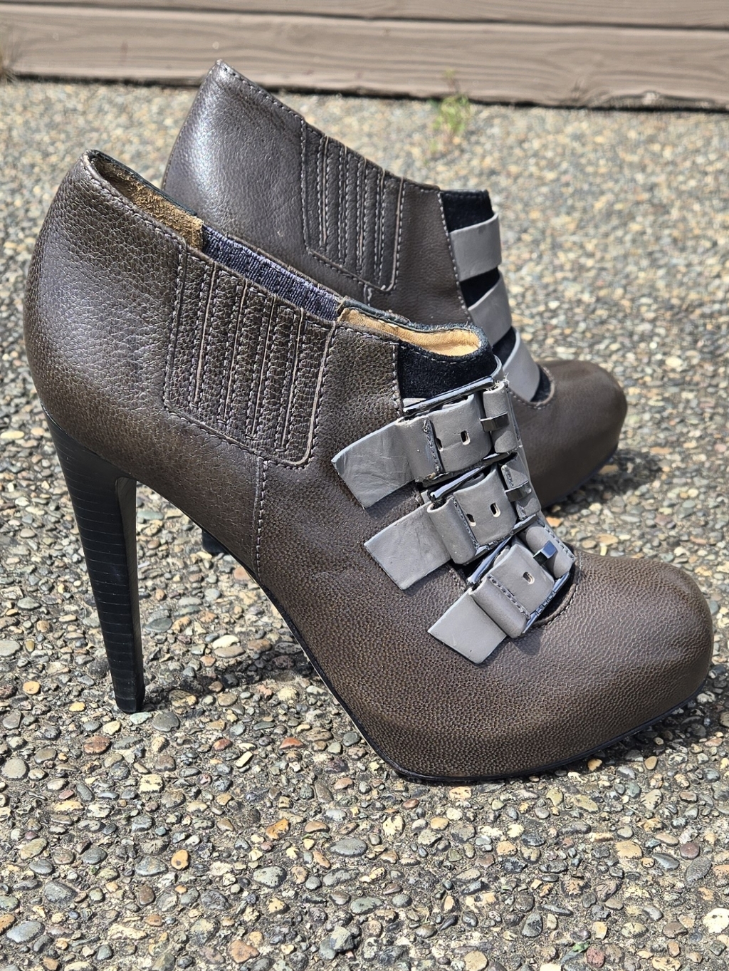 L.A.M.B. King Ankle Boots Size 7.5 Platform High Heel Y2k